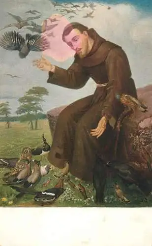 Der hl. Franziskus den Vogeln predigend - Theod. Winter