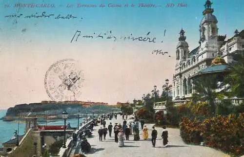 Monte Carlo la terrasses du Casino et le theatre