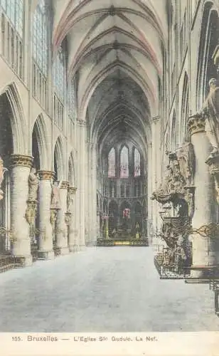 Bruxelles eglise Ste Gudule la nef