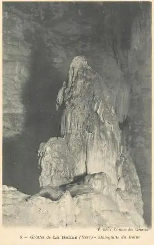 Grottes La Balme stalagmite du Moine speleology cave