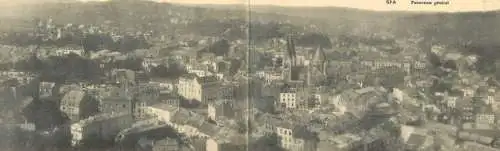 Spa panorama double postcard