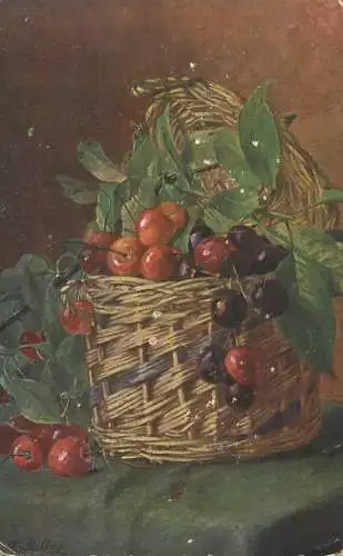 Still life with cherries