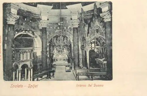 Split church interior