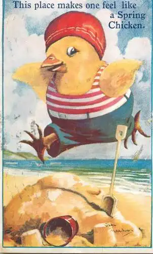This place makes one feel like a Spring Chicken artist caricature (unstick back)