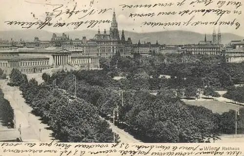 Vienna city hall panorama 1905