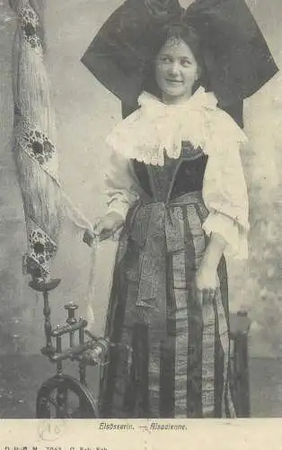 Elsasserin - Alsacienne carte d`autrefois