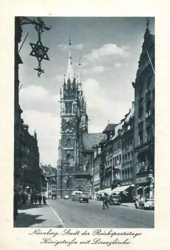Germany Nurnberg Koningstrasse mit Lorenzkirche