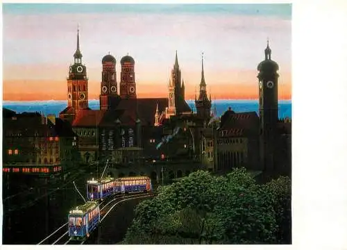 Germany Munchen Strassenbahn Gemalde von Max Pfaller
