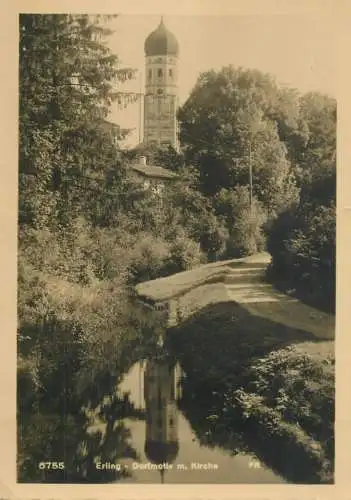 Germany Erling Dorfmotiv mit Kirche