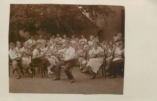 Musical band large group real photo