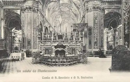 Italia Frosinone Montecassino tomba di S. Benedetto e di S. Scolastica