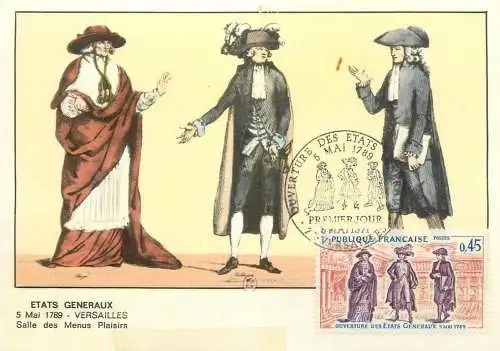 France maximum card Etat Generaux salle des Menus Plaisirs