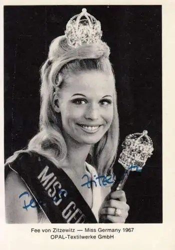 Beauty Miss Germany 1967 signature autograph