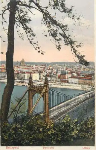 Hungary Budapest panorama bridge