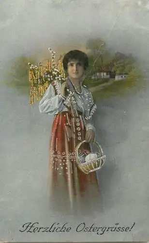 Easter greetings 1929 Postcard
