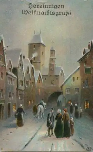 Christmas greetings Germany 1925 Postcard