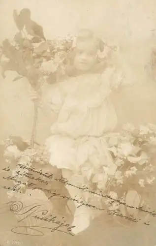 Children scenes & landscapes greetings photo postcard 1903