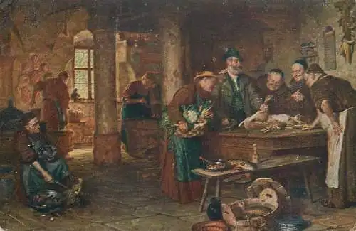 EDUARD THEODOR VON GRÜTZNER "In the monastery kitchen"