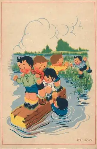 Illustrateur K. L. Links illustrator drawn boys enfants