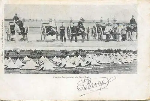 Vue du Campement de l`Artillerie 1902
