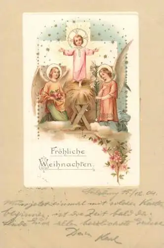 Christmas greetings 1904 angels anges