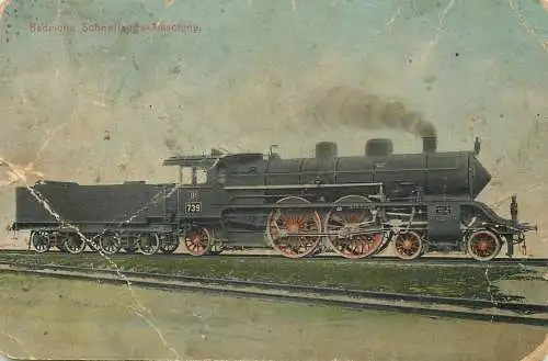 Badische Schnellzugs Maschine Express Engine of the Baden States Railway train locomotive
