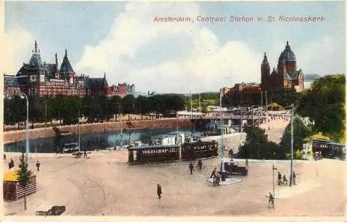 Amsterdam Central Station tramway 1930