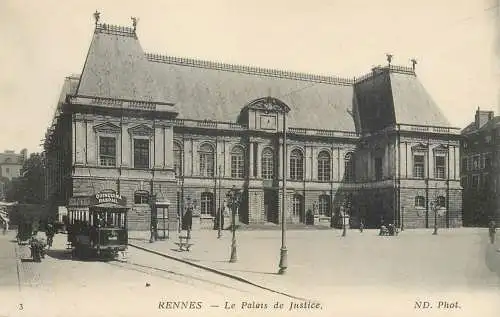 CPA Rennes Palais de Justice tramway