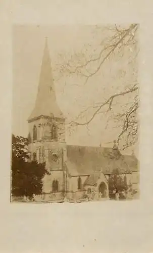 British church and cemetery photographic postcard