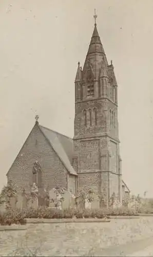 British church and cemetery photographic postcard