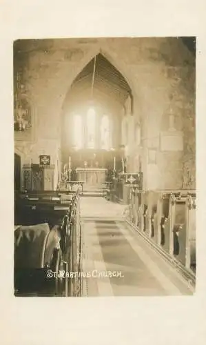 St. Martin`s Church interior photographic postcard