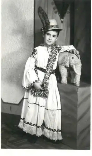 Romania Identified person Barbu Dan Bucuresti 1965 photographic image boy folk type costume