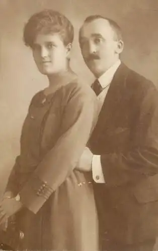 Romania photographic postcard Kolozsvar 1922 couple souvenir