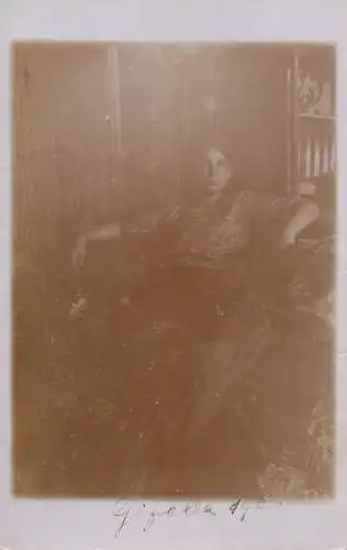 Photographic postcard Gizella dated 1920