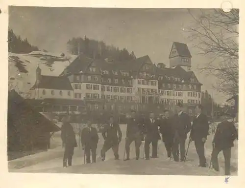 Photo 8 x 11 cm Wasach 1923 people mountaneering sanatorium