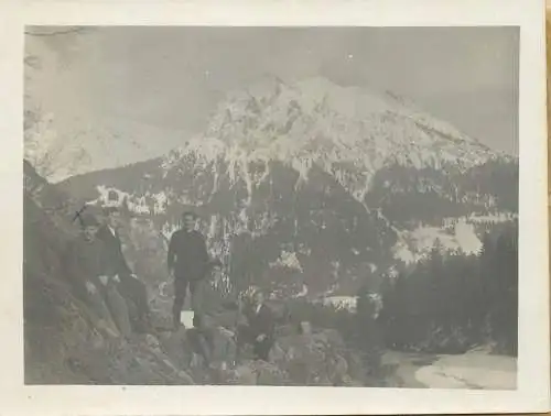 Photo 8 x 11 cm Wasach 1923 people mountaneering