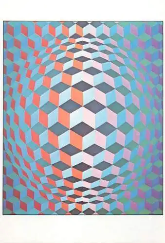 Painting postcard Victor Vasarely Gheyt G
