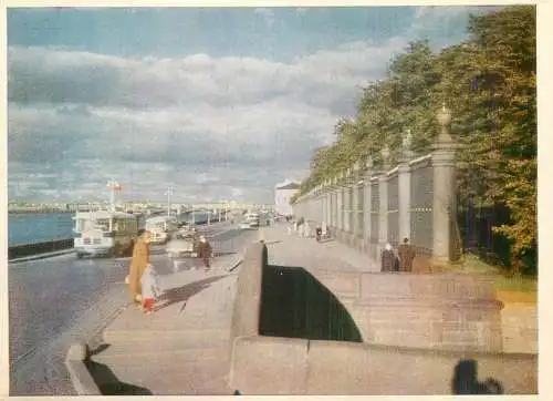 Russia Leningrad Neva embankment