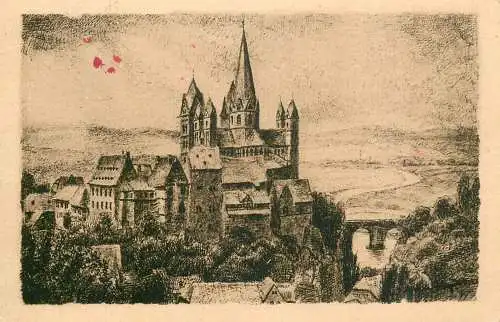 Germany Limburg an der Lahn Dom und Altes Schloss