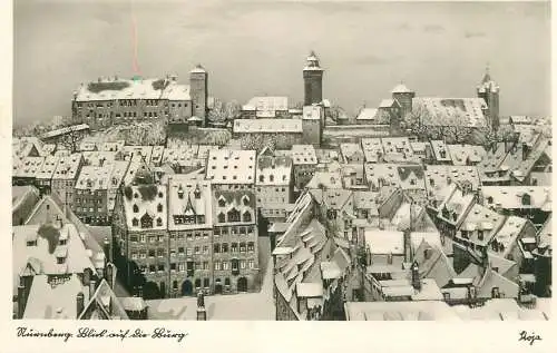 Germany Nurnberg im Winter Panorama