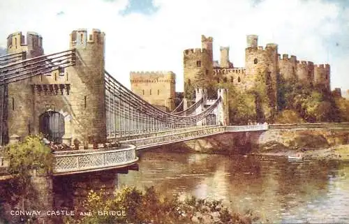 Bridge pont Brucke Conway castle