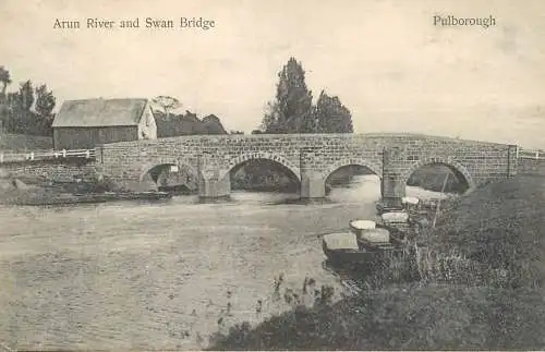 Bridge pont Brucke Arun river swan bridge