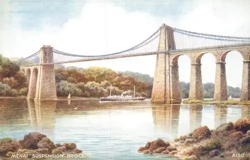 Bridge pont Brucke Menai Suspension bridge