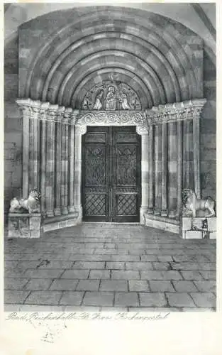 Germany Bad Reichenhall St Zeno Kirchenportal detail aspect