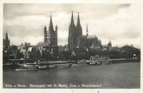 Germany Koln am Rhein St Martin Dom und Hauptbahnhof