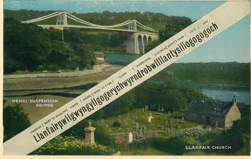Bridge pont Brucke Llanfair church