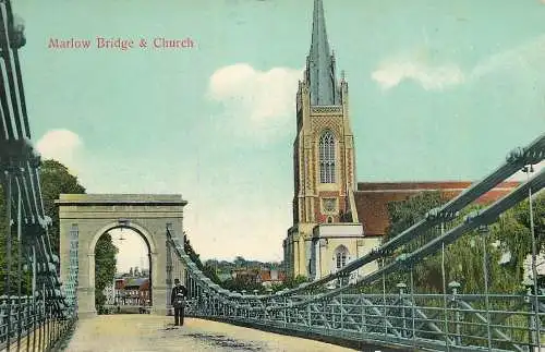 Bridge pont Brucke Marlow church