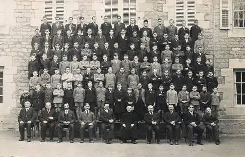 Photographic postcard France foto du groupe ecole souvenir