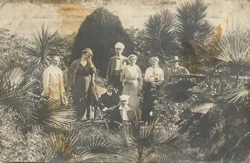 Photographic postcard family souvenir vintage photo possibly Hungary