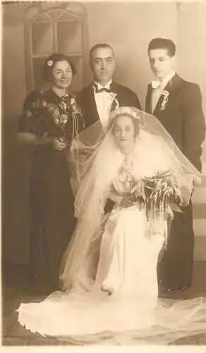 Photographic postcard wedding souvenir